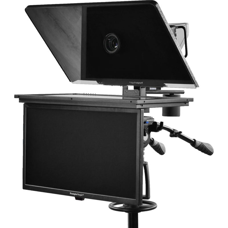 Prompter People FLEX PLUS | 16:9 Large Format | Teleprompter with 24" 400 c/dm&sup2; Monitor & 24" Talent Moitor