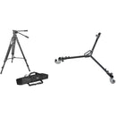 Davis & Sanford 75mm ProVista Tripod, FM18 Head, and W3 Dolly with 3" Wheels Kit