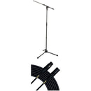 K&M Tripod Microphone Stand Kit with Premium Microphone Cable
