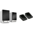 Audioengine HD3 Bluetooth Speaker System with DS1 Desktop Stands Kit (Hi-Gloss White, Pair)