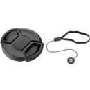 Sensei 43mm Center Pinch Snap-On Lens Cap and Cap Keeper Lens Cap Holder Kit