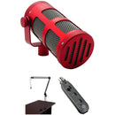 Sontronics PODCAST PRO Kit with Microphone, Boom-Arm & Audio Interface (Red)