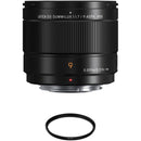 Panasonic Leica DG Summilux 9mm f/1.7 ASPH. Lens with UV Filter Kit (Micro Four Thirds)