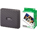 FUJIFILM INSTAX WIDE LINK Smartphone Printer (Mocha Gray) & INSTAX WIDE Film (20 Exposures)