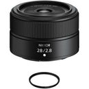 Nikon NIKKOR Z 28mm f/2.8 Lens with 52mm UV Filter Kit