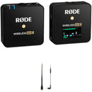 RODE Wireless GO II Single Compact Digital Wireless Microphone System/Recorder with Lightning Cable for iOS Kit (2.4 GHz, Black)