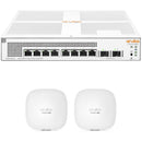 HPE Networking Instant On 1930 8-Port PoE+ Switch & AP22 Access Point Network Kit (2 x APs)