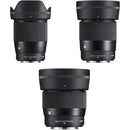 Sigma 16mm, 30mm, and 56mm f/1.4 DC DN Contemporary Lenses Kit for FUJIFILM X
