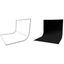 EASIFRAME Cyclorama Curved Fabric Frame and Skin Kit (Black)