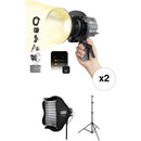 COLBOR CL60 Bi-Color LED Monolight (Studio 2-Light Kit)