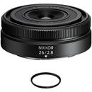Nikon NIKKOR Z 26mm f/2.8 Lens with 52mm Filter Kit