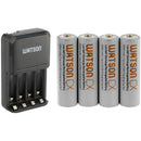 Watson 4-Bay Charger for AA/AAA NiMH Batteries with 4-Pack of CX AA NiMH Rechargeable Batteries Kit