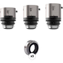 BLAZAR LENS Remus T2 Full Frame 1.5x Anamorphic 3-Lens Kit with 3 x EF Adapters & Case (ARRI PL, Amber Flare)