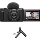 Sony ZV-1F Vlogging Camera with Vlogger Accessory Kit (Black)