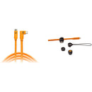 Tether Tools TetherPro USB-C Male to USB-C Male Cable with TetherGuard Camera & Cable Support Kit (15', Orange)