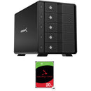 Sabrent USB 3.2 Gen 2 5-Bay 3.5" SATA Hard Drive Tray-Less Docking Station 80TB Kit