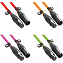 RODE XLR Male to XLR Female Cable (9.8', Red, Orange, Pink, Green, 4-Pack)