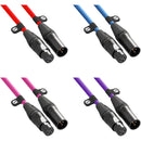 RODE XLR Male to XLR Female Cable (19.7', Red, Blue, Pink, Purple, 4-Pack)