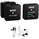 RODE Wireless GO II 2-Person Wireless Microphone System/Recorder with Lavalier GO Mics & Hiding Kits (2.4 GHz, Black)