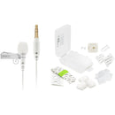 RODE Lavalier GO Omnidirectional Lavalier Microphone with Hiding Kit (White)