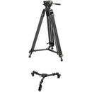 SmallRig Heavy-Duty Video Tripod, Fluid Head, and Dolly Kit