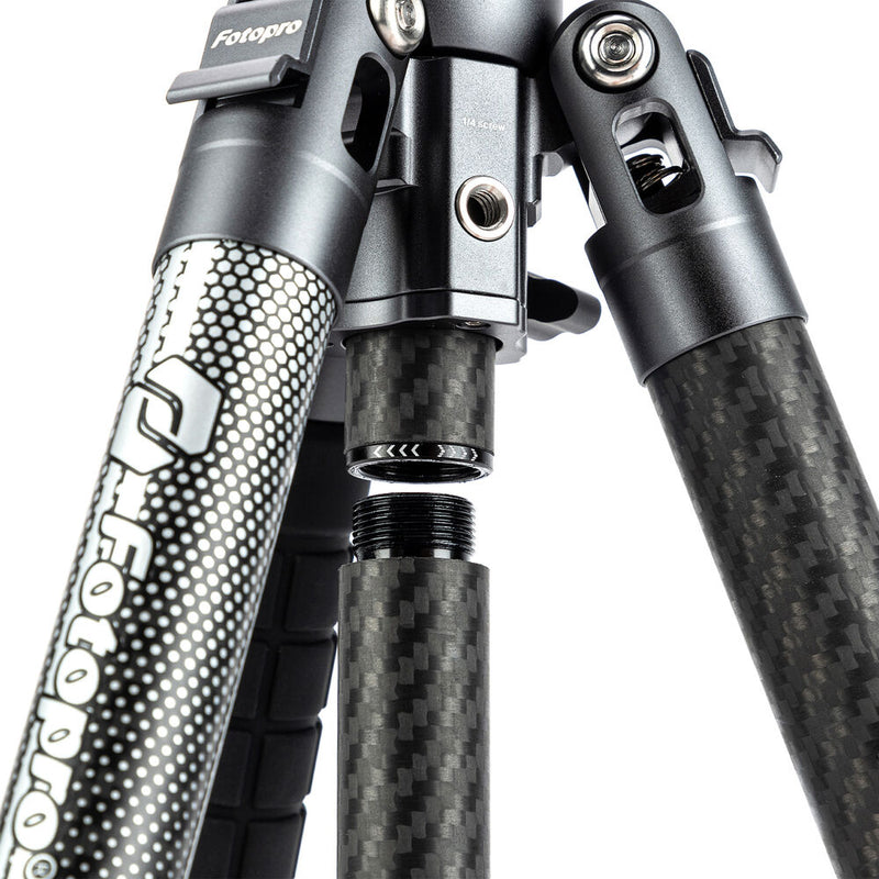 Fotopro X-Airfly Carbon Fiber Travel Tripod (Gray)