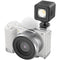 SmallRig Cold Shoe Adapter with Furry Windscreen for Sony ZV-Series Camera (White)
