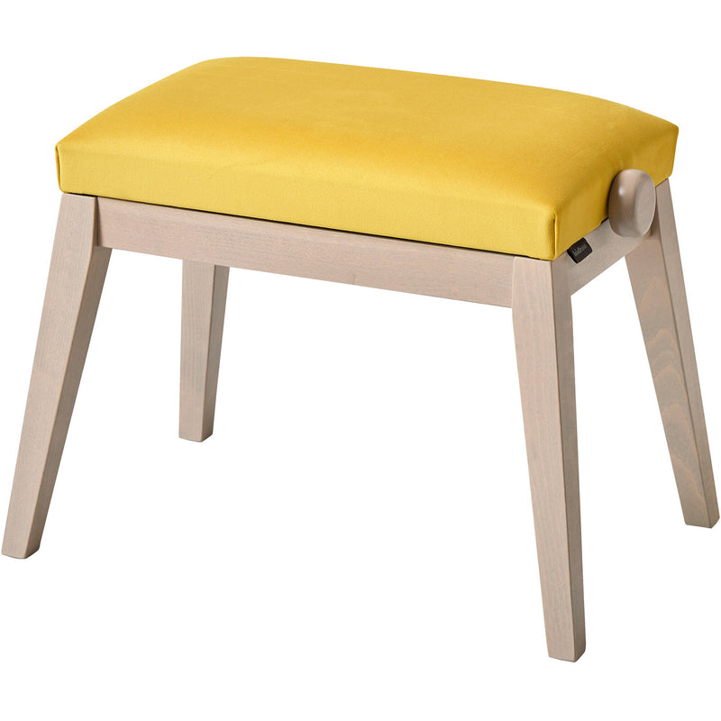 K&M Piano Bench (Gray & Yellow Velvet)
