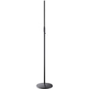 K&M Tall Microphone Stand with Round Base (Black, 68.9")