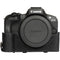 MegaGear Leather Camera Case for Canon EOS R100 with 18-45mm Lens (Black)