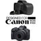 MegaGear Leather Camera Case for Canon EOS R100 with 18-45mm Lens (Black)