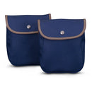 Billingham 550 Side Pockets (Navy Canvas and Chocolate Leather Trim, Pair)