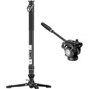 YC Onion Pineta SE 2.0 Alumium Monopod with Pedal Base and FH60 Fluid Head