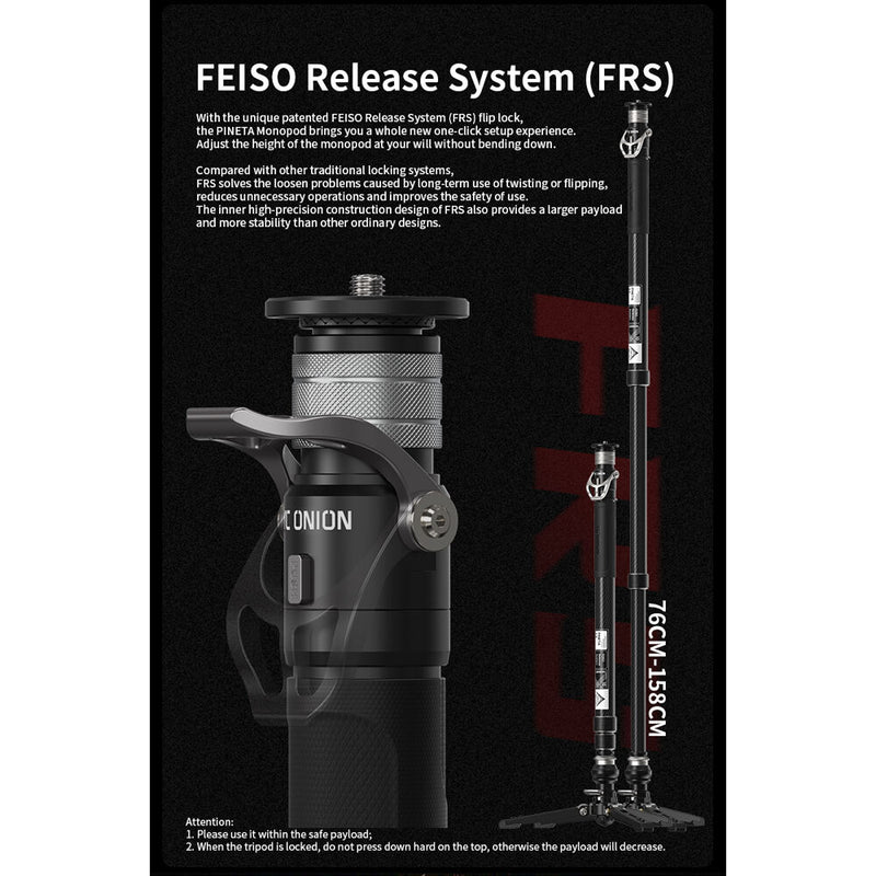 YC Onion Pineta SE 2.0 Alumium Monopod with Pedal Base and FH60 Fluid Head