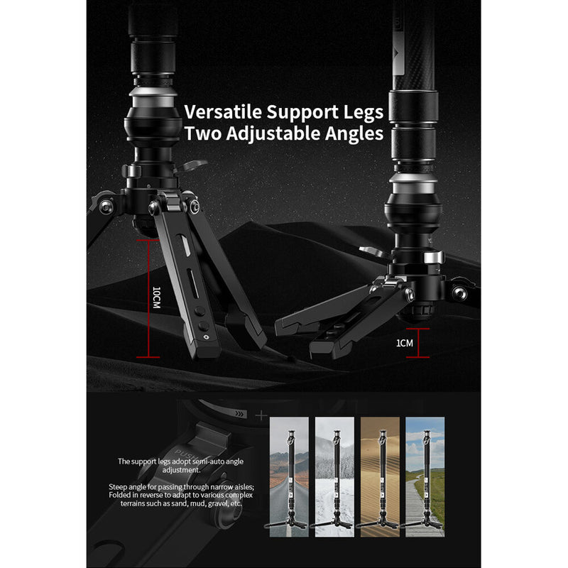 YC Onion Pineta SE 2.0 Alumium Monopod with Pedal Base and FH60 Fluid Head