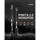 YC Onion Pineta 2.0 Carbon Fiber Monopod with Pedal Base, FH60 Fluid Head, and Extension Tube