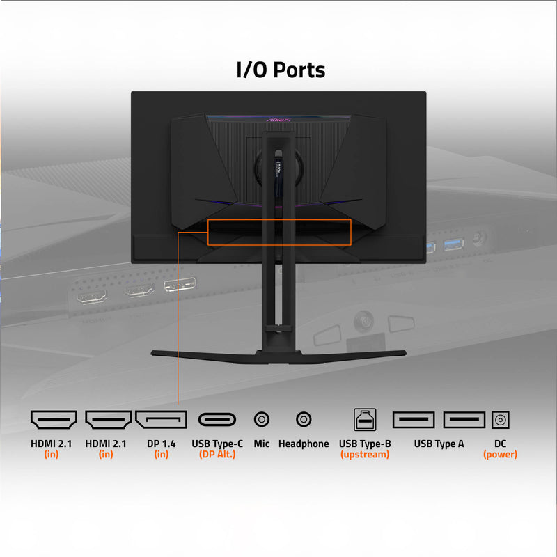 Gigabyte AORUS FO32U2 32" 4K HDR 240 Hz OLED Gaming Monitor (Black)