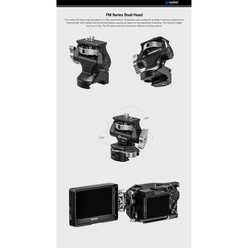 Leofoto FM-01 Swivel & Tilt Monitor Mount (NATO Compatible)