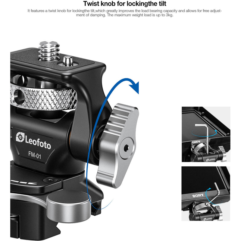 Leofoto FM-01 Swivel & Tilt Monitor Mount (NATO Compatible)