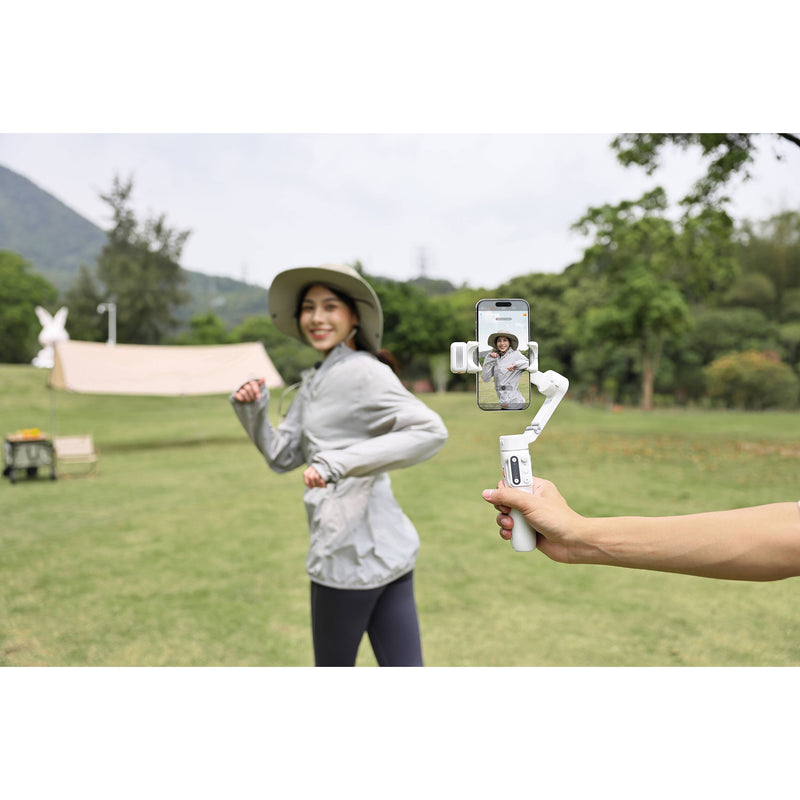 Hohem iSteady V3 AI Smartphone Gimbal with AI Tracker & Fill Light Module (White)