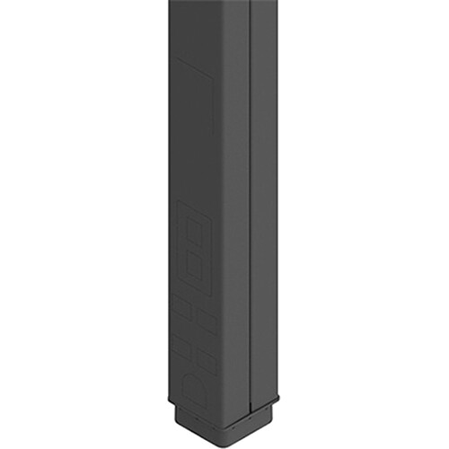 Wiremold Products 25DTC Series Blank Steel Poles (Black, 15')