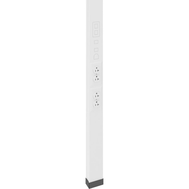Wiremold Products Duplex Tele-Power Pole (White, 10')