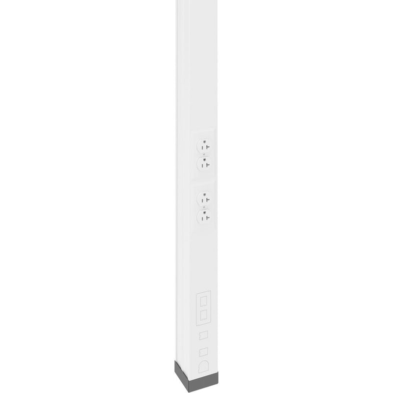 Wiremold Products Steel Tele-Power Pole (White, 12')