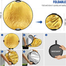 Neewer 5-in-1 Collapsible Reflector with Studio Clamp Kit (32")