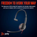 Poly Blackwire 3310 Mono USB-C Headset