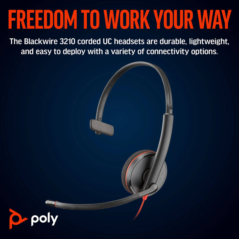 Poly Blackwire 3310 Mono USB-C Headset