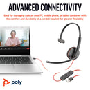 Poly Blackwire 3310 Mono USB-C Headset