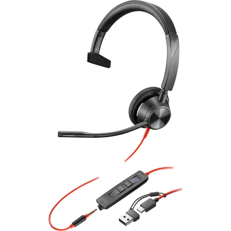 Poly Blackwire 3315 Mono USB-C Headset (Microsoft Teams Certified)