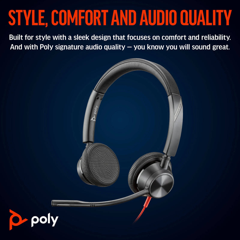 Poly Blackwire 3325 Stereo USB-C Headset (Microsoft Teams Certified)
