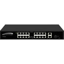Speco Technologies P16S182 16-Port 10/100Mb PoE+ Compliant Unmanaged Switch